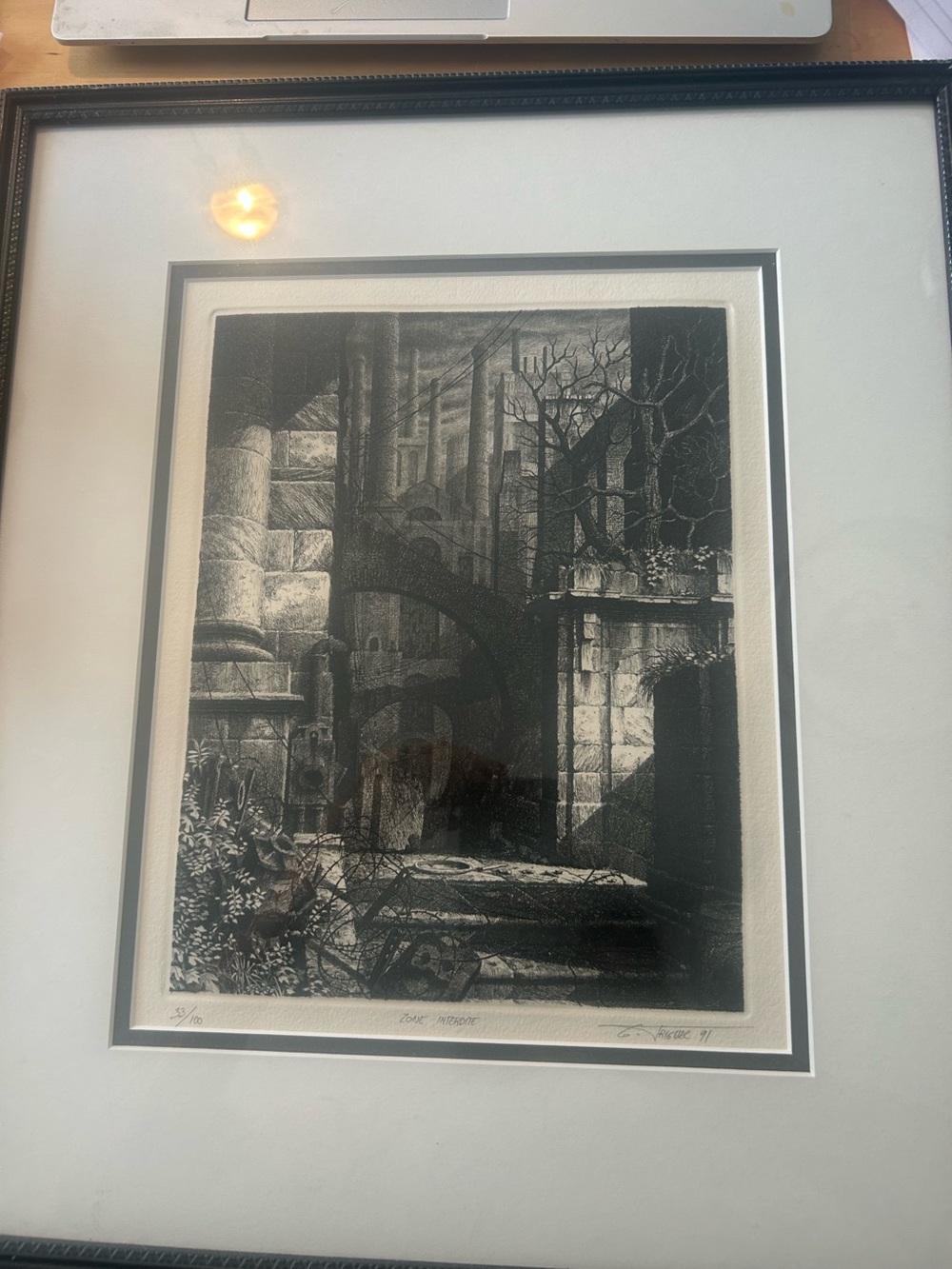 Gerard Trignac black and white print